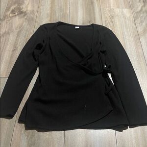 Old Navy Black Wrap Top
